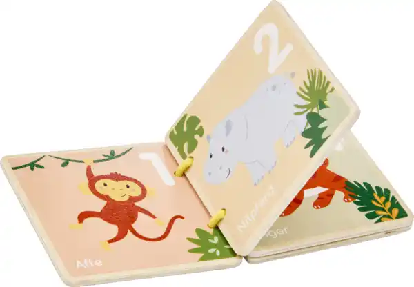 Bild 2 von Miniju Holz Baby Buch Safari