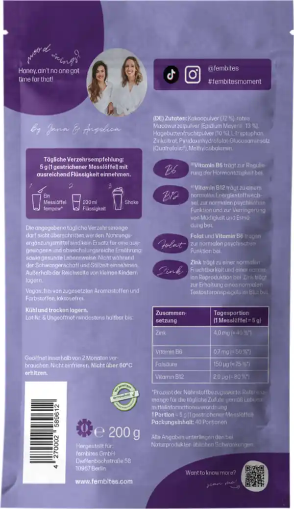 Bild 2 von fembites fempow PMS SUPPORT, 200 g