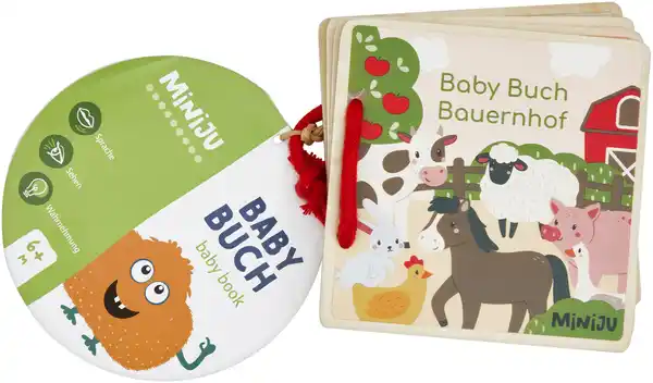 Bild 3 von Miniju Holz Baby Buch Safari