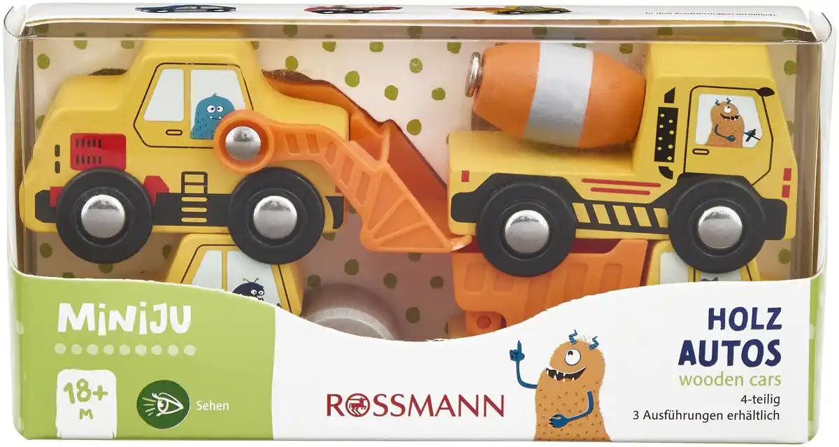 Bild 3 von Miniju Holz Autos 4-tlg.
