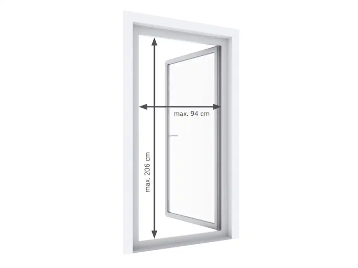 Bild 3 von LIVARNO home Alu-Insektenschutztür, 100 x 210 cm, mit Trittschutz, weiß, 2er Set