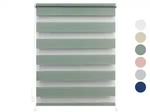Lichtblick Duo-Rollo Klemmfix, ohne Bohren, verspannt, blickdicht, ab 45 x 150 cm