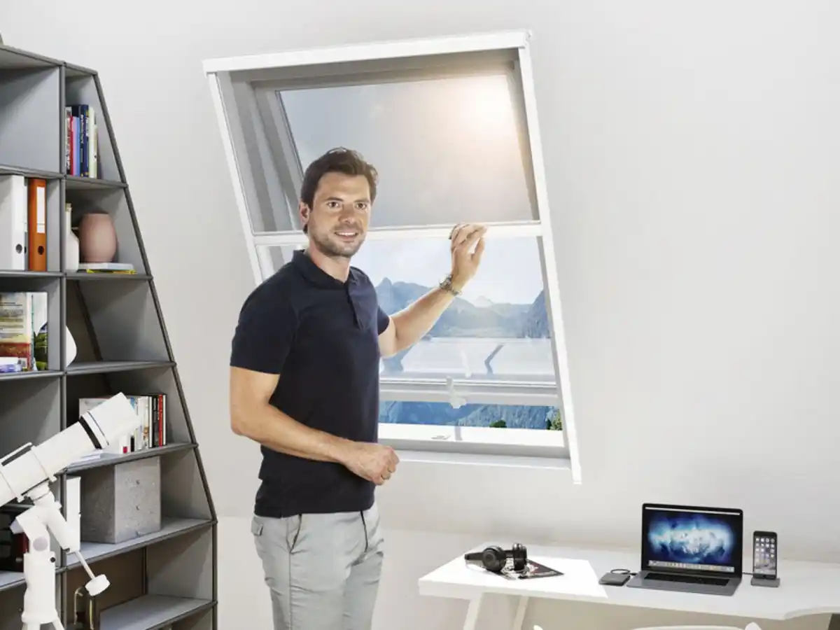 Bild 1 von wip Insektenschutz-Rollo für Dachfenster, Komplettbausatz, B 100 x H 160 cm