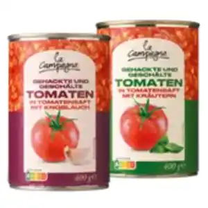 la campagna Gehackte und geschälte Tomaten