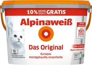 Alpinaweiß Das Original Wandfarbe weiß matt 11 L