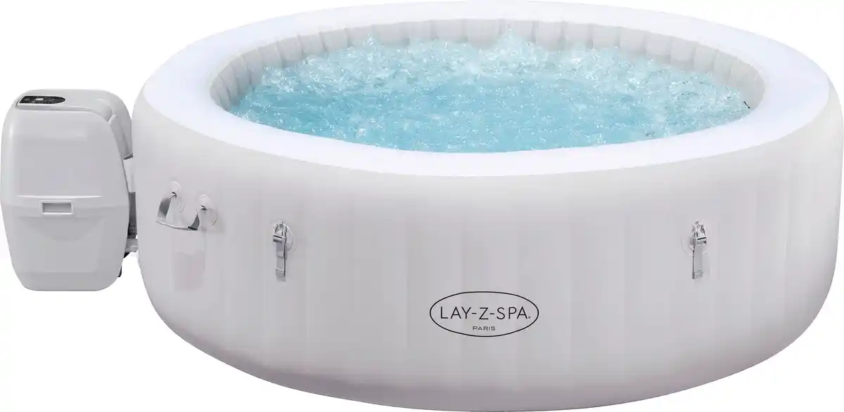 Bild 1 von Bestway LED Whirlpool Outdoor für 6 Personen Lay-Z-Spa Paris AirJet Ø 196 x 66 cm