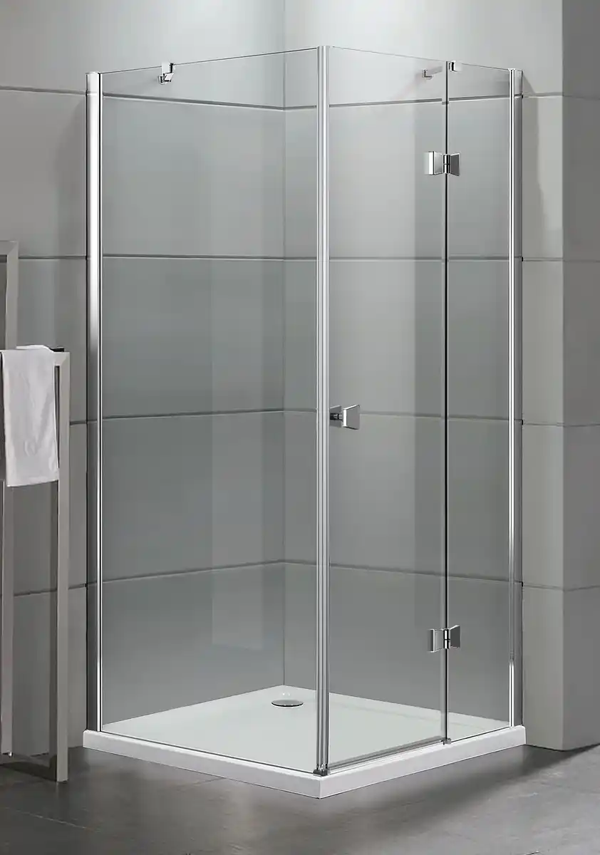 Bild 1 von Primaster Dusch-Drehtür rechts mit Seitenwand Easy-6 90 x 90 cm Klarglas