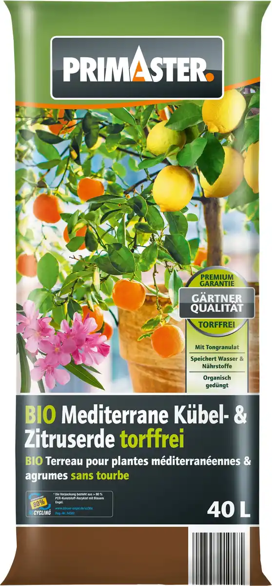 Bild 1 von Primaster Mediterrane Kübel und Zitrus Erde 40 L torffrei