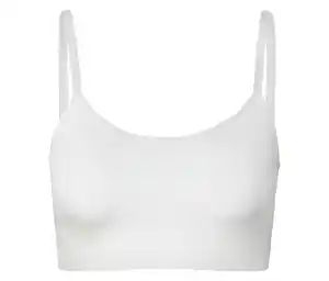 Seamless-Bustier mit Spitze, weiß