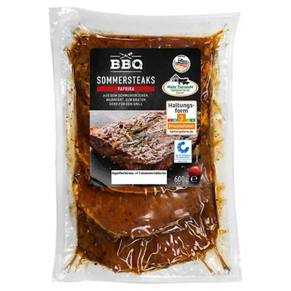Bild 1 von BBQ Schweine-Sommersteaks gewürzt 600 g