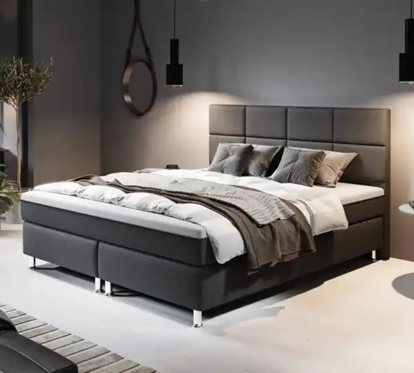 Bild 2 von Boxspringbett ROTTERDAM PLUS mit Taschenfederkernmatratze, ca. 180 x 200 cm – Anthrazit