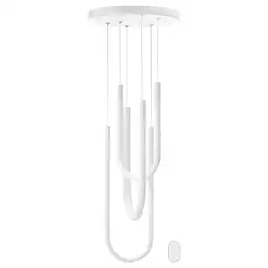 VARMBLIXT LED-Hängeleuchte, dimmbar smart/weißes Glas Weißspektrum, 46 cm