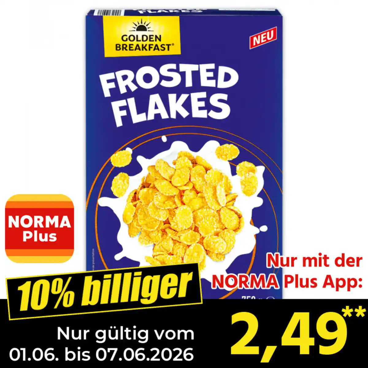 Bild 1 von Golden Breakfast Frosted Flakes