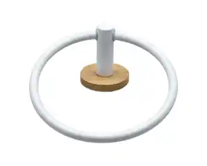 novooo Handtuchhalter Bambus selbstk, weiß