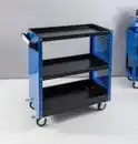 Bild 3 von Werkzeugrollwagen mit Seitenwänden & 3 Ablagen 80x 42x 80 cm blau