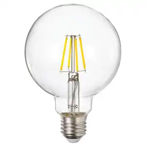 LUNNOM LED-Leuchtmittel E27 470 lm, dimmbar/rund Klarglas, 95 mm