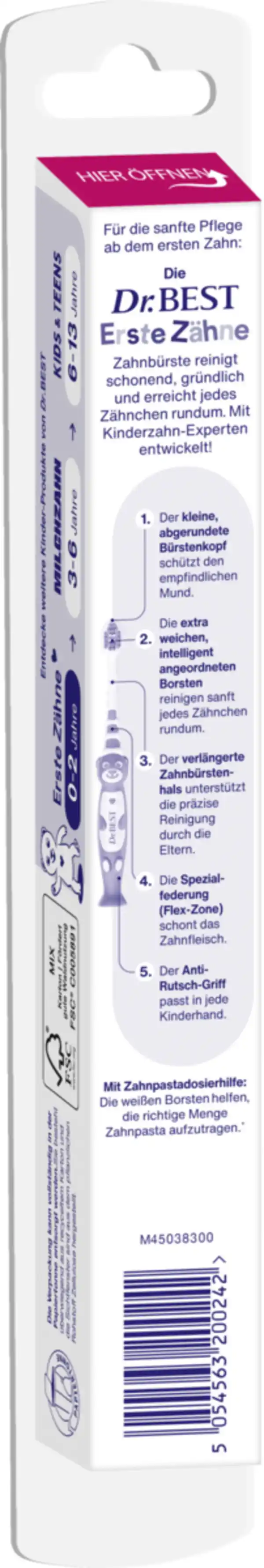 Bild 2 von Dr.BEST Erste Zähne Zahnbürste extra weich