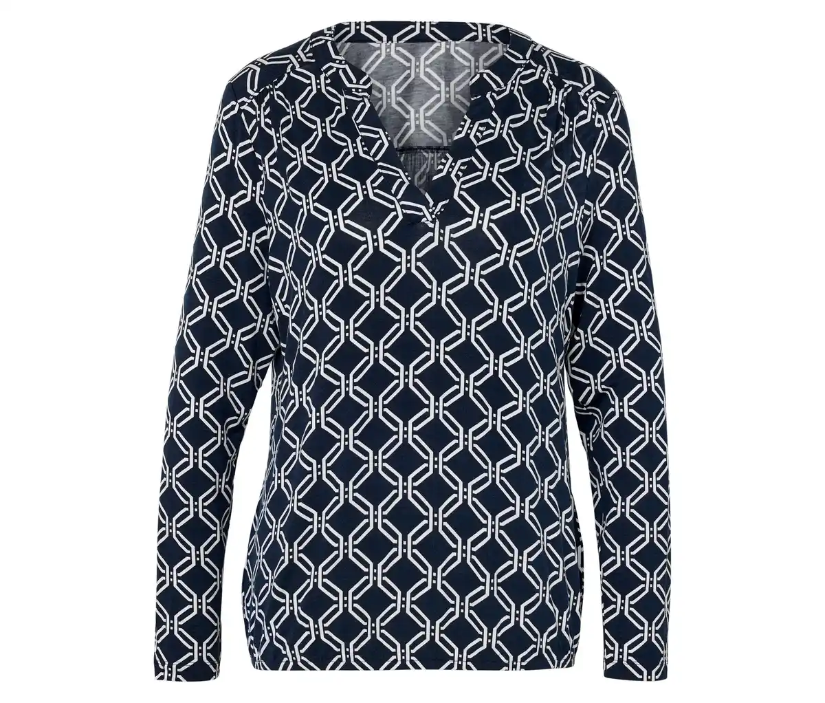 Bild 1 von Bedrucktes Blusenshirt, blau-weiß