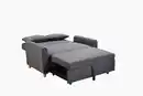 Bild 3 von Schlafsofa mit Ausziehfunktion und 2 Kissen, ca. 139 x 96 x 88 cm – Dunkelgrau