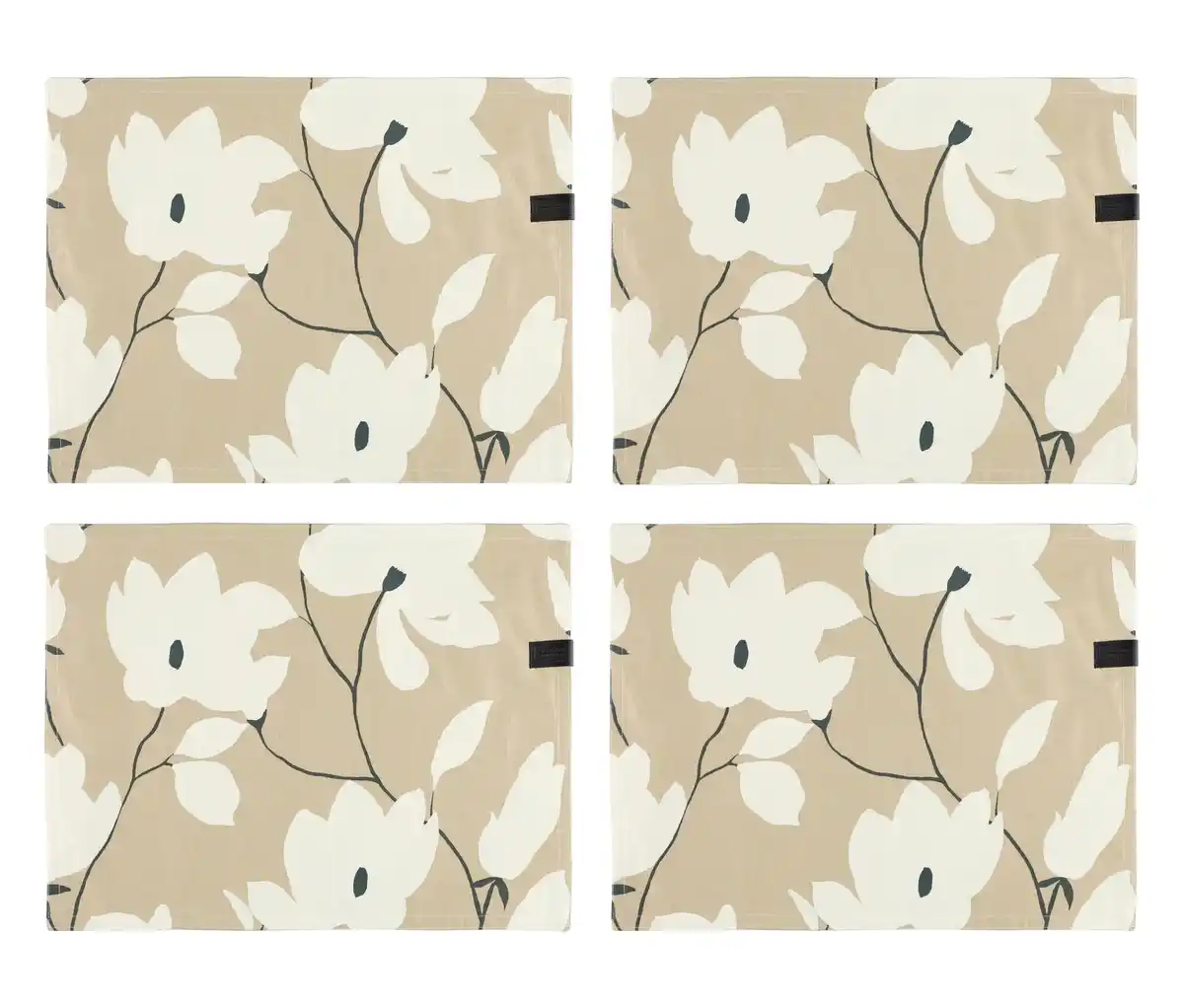 Bild 1 von SCHÖNER WOHNEN-Kollektion, 4 Tischsets, sandfarben-floral