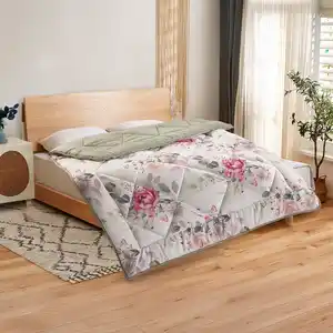 Steppbett mit Mikrofaserbezug