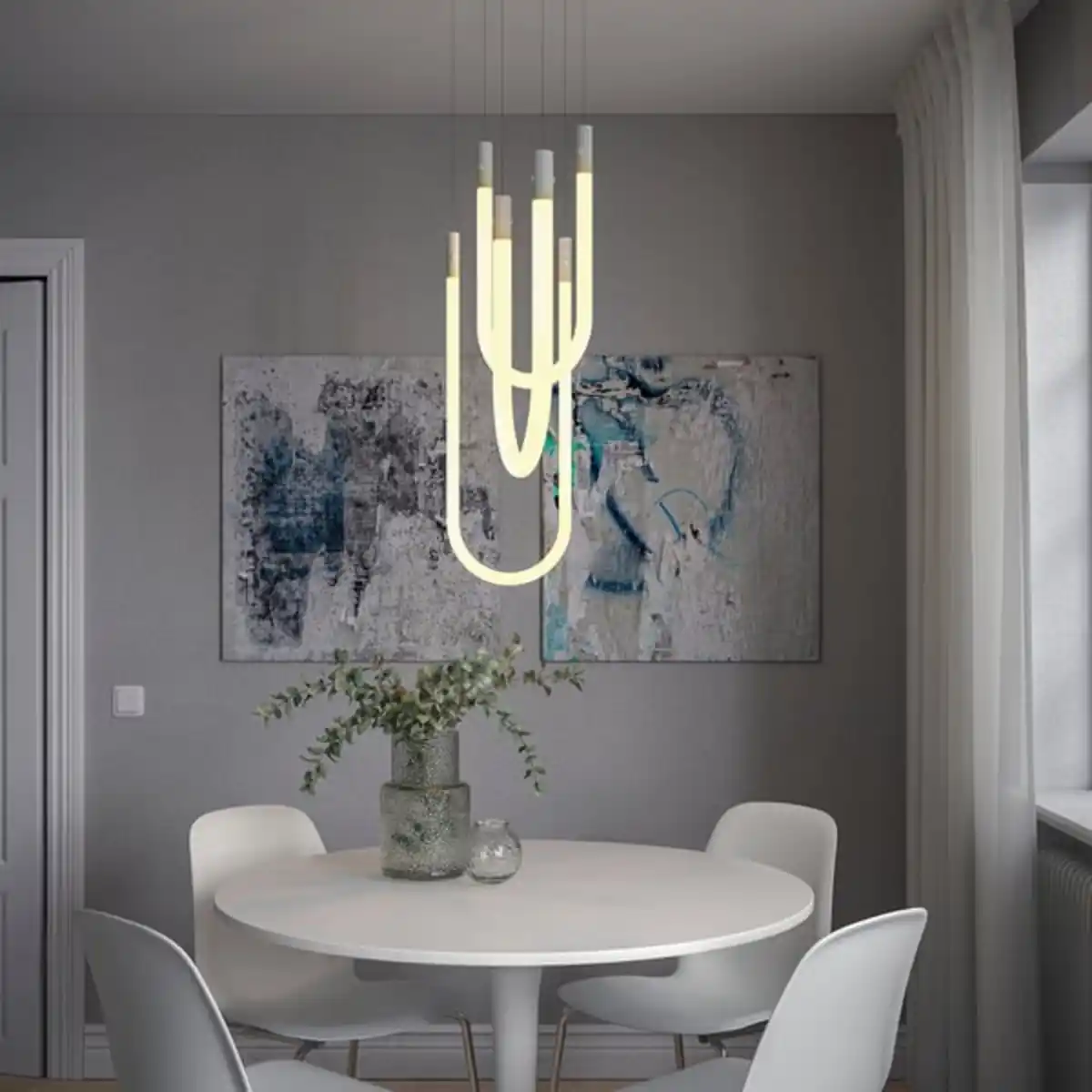 Bild 4 von VARMBLIXT LED-Hängeleuchte, dimmbar smart/weißes Glas Weißspektrum, 46 cm