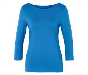 Shirt mit 3/4-Arm, blau