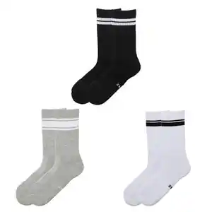 CRANE Damen und Herren Tennis-Socken 3er-Pack, Damen, Schwarz/Weiß/Grau, Gr. 35/38
