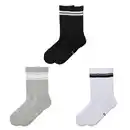 Bild 1 von CRANE Damen und Herren Tennis-Socken 3er-Pack, Damen, Schwarz/Weiß/Grau, Gr. 35/38