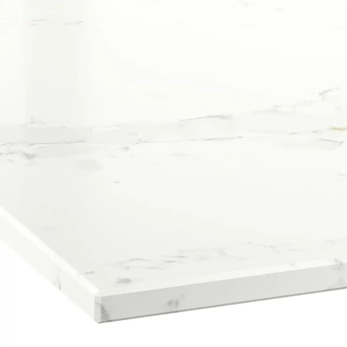 Bild 2 von KASKER Maßarbeitsplatte, weiß/graubeige marmoriert/Quarzkomposit, 1 m²x2.0 cm