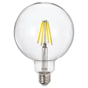 LUNNOM LED-Leuchtmittel E27 806 lm, dimmbar/rund Klarglas, 125 mm