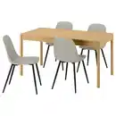 Bild 1 von TONSTAD / NORDMANSSKÄR Tisch und 4 Stühle, Eichenfurnier/Tonerud grau schwarz, 150x80 cm