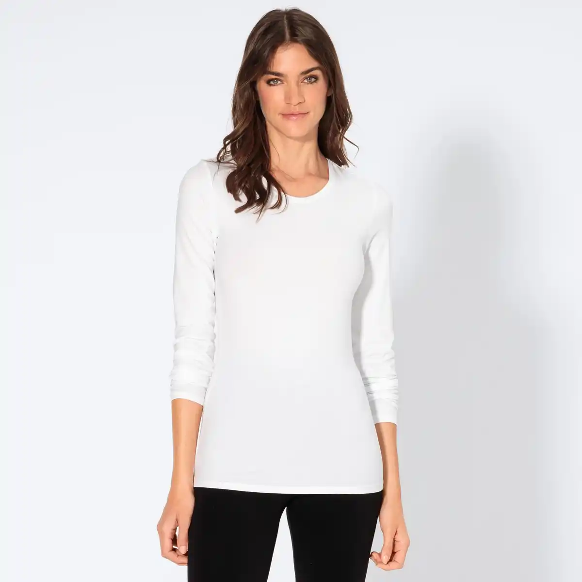 Bild 1 von Damen-Langarmshirt mit Rundhalsausschnitt