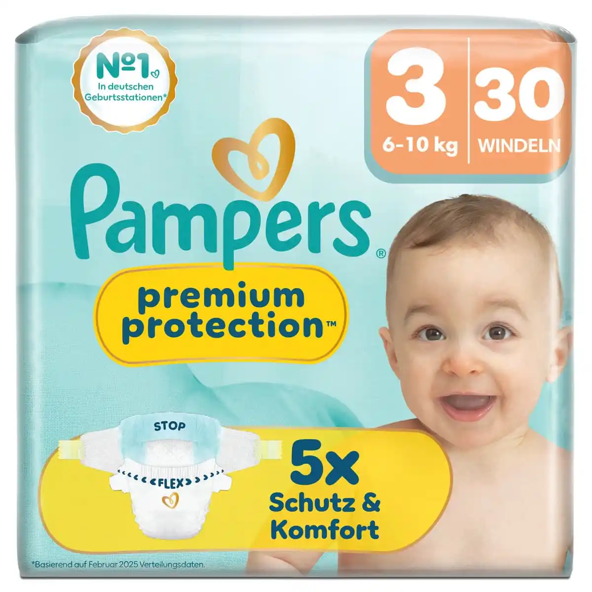 Bild 1 von Pampers Premium Protection Windeln Gr.3 Midi 6-10kg, 30 Stk