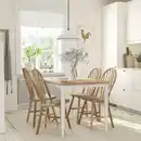 Bild 2 von DANDERYD / SKOGSTA Tisch und 4 Stühle, Eichenfurnier weiß/Akazie, 130 cm
