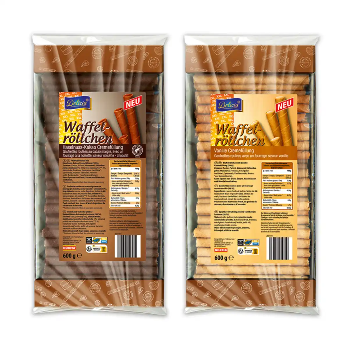 Bild 1 von Delicia Waffelröllchen XXL