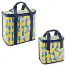 Bild 1 von LIVE IN STYLE Kühltasche 2er-Set, Allover-Print Zitrone