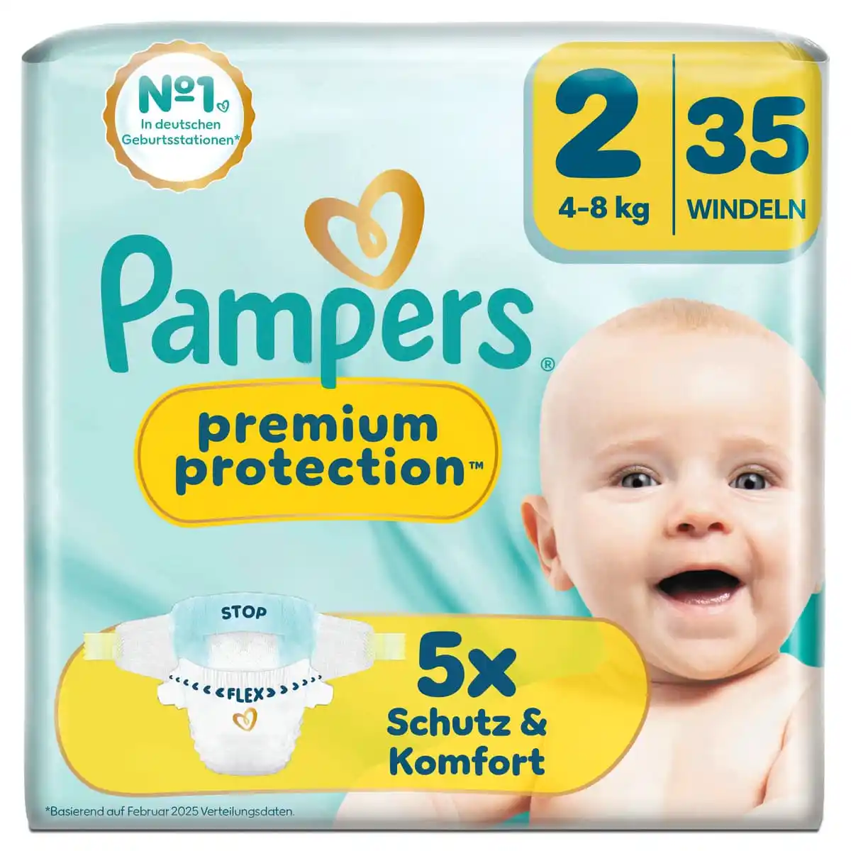 Bild 1 von Pampers Premium Protection New Baby Windeln Gr.2 Mini 4-8kg, 35 Stk