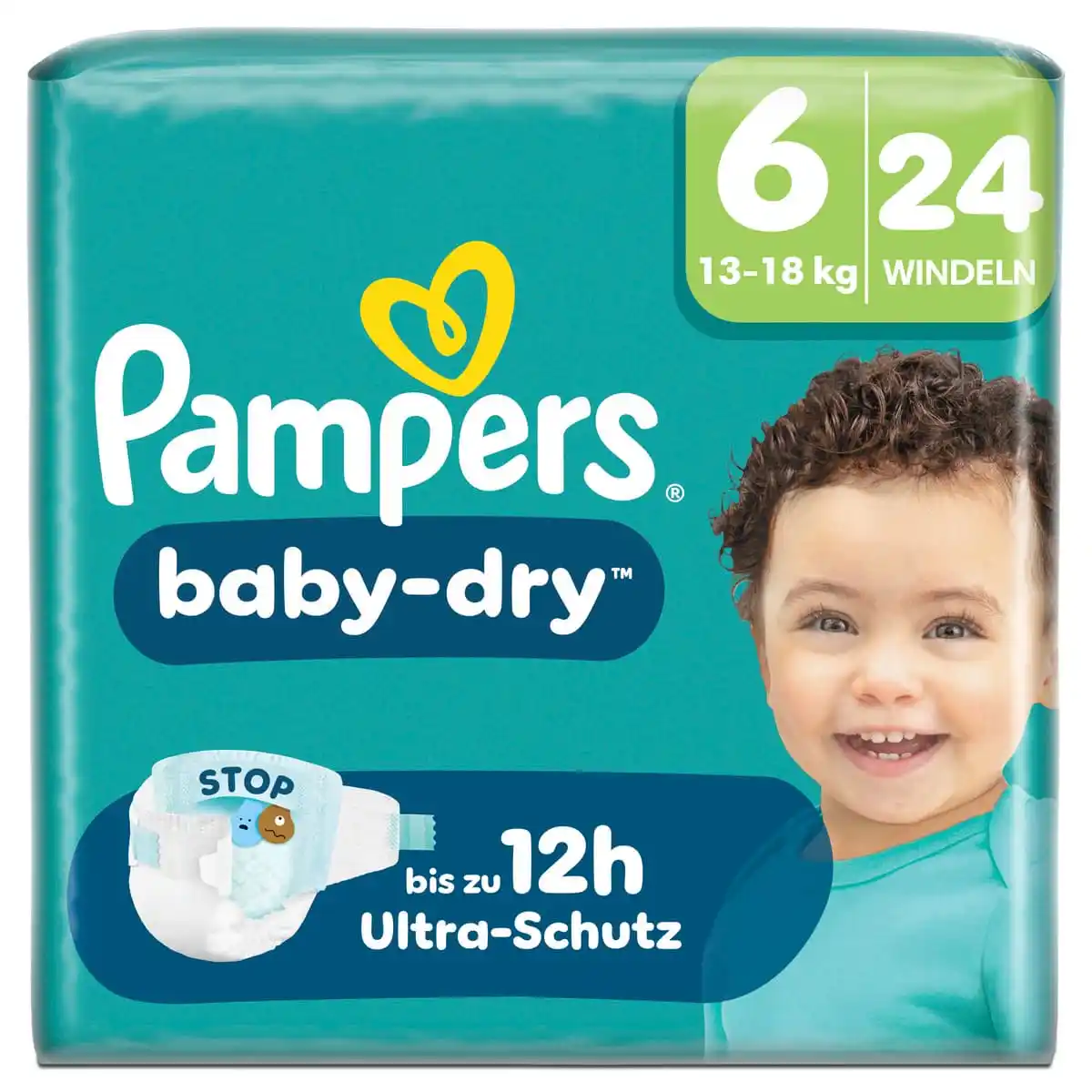 Bild 1 von Pampers Baby Dry Windeln Gr.6 Extra Large 13-18kg, 24 Stk