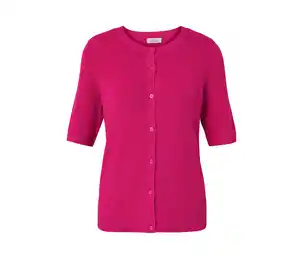 Feinstrick-Cardigan mit Leinen