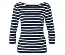 Bild 1 von Shirt mit 3/4-Arm, dunkelblau gestreift