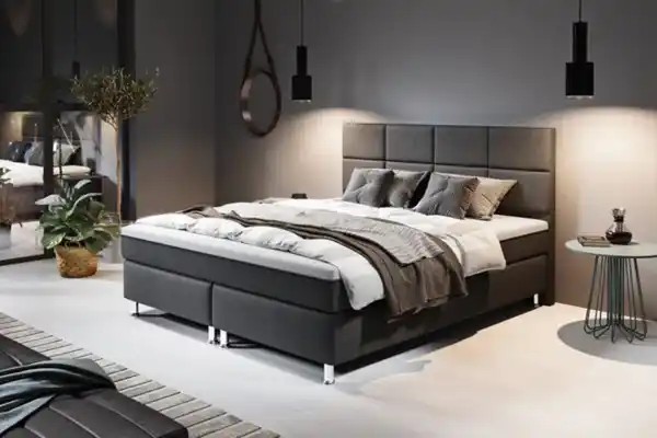 Bild 3 von Boxspringbett ROTTERDAM PLUS mit Taschenfederkernmatratze, ca. 180 x 200 cm – Anthrazit
