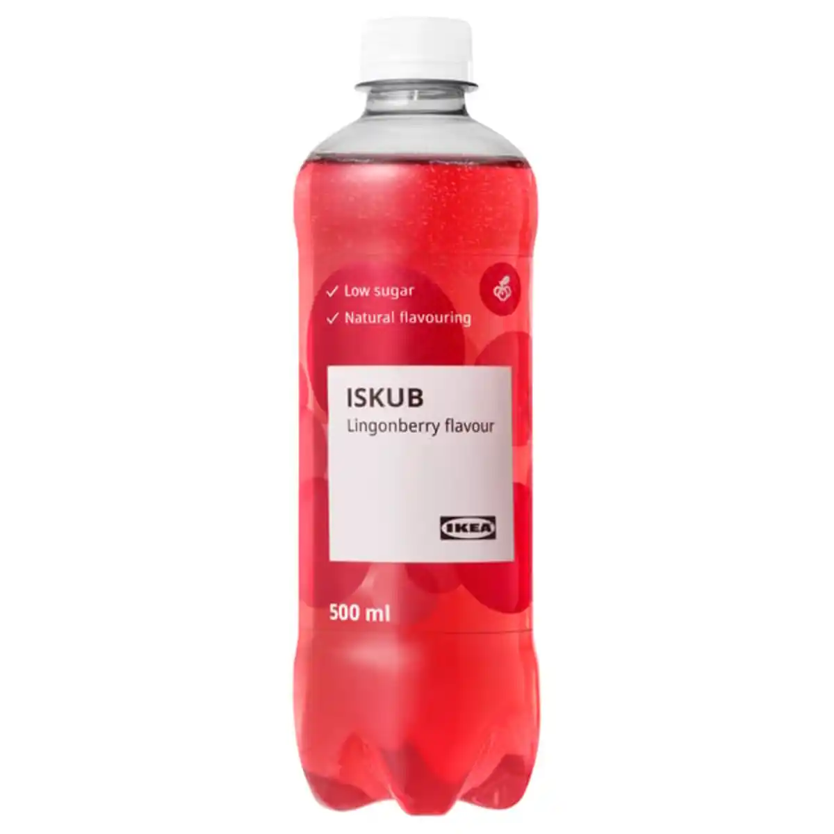 Bild 1 von ISKUB Sprudelgetränk, Preiselbeergeschmack/mit Zucker und Süßstoffen, 500 ml