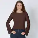 Bild 1 von Damen-Langarmshirt mit Trompetenärmeln