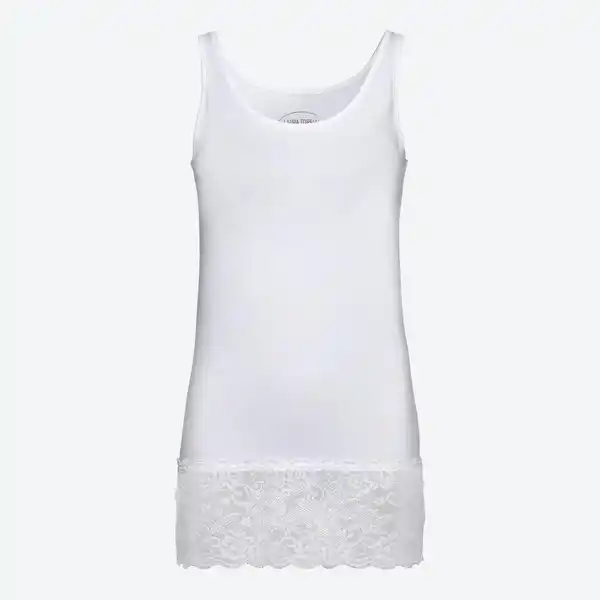 Bild 3 von Damen-Longtop mit Spitze am Saum
