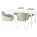 Bild 1 von TONSTAD / TOSSBERG Tisch und 4 Stühle, elfenbeinweiß/Gunnared beige weiß, 150x80 cm