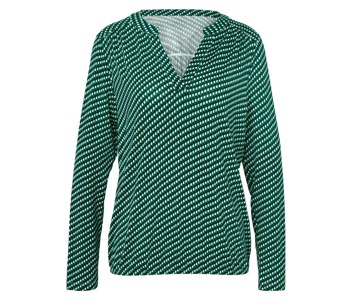 Bild 1 von Bedrucktes Blusenshirt, grün-dunkelblau-weiß