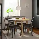 Bild 2 von SKOGSTA / RAMSNÄS Tisch und 4 Stühle, Akazie/anthrazit Vissle dunkelgrau, 120 cm