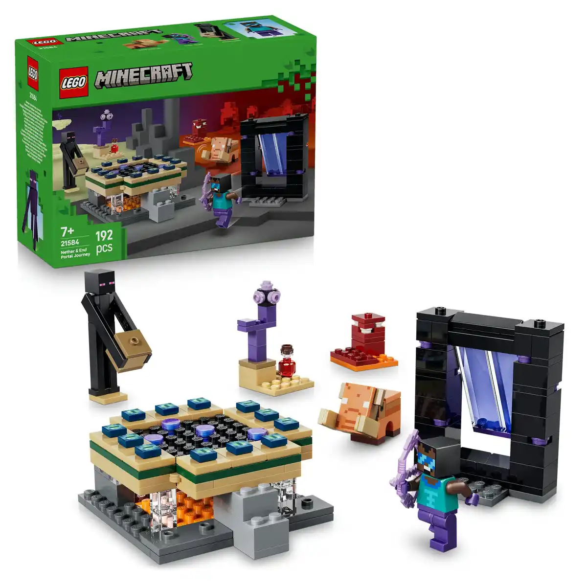 Bild 1 von LEGO Minecraft 21584 Reise durch Nether und Endportal, Spielzeug ab 7, 1 Stk