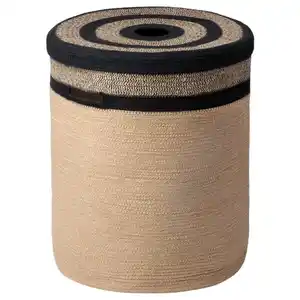 MÄVINN Wäschekorb, Jute/Baumwolle